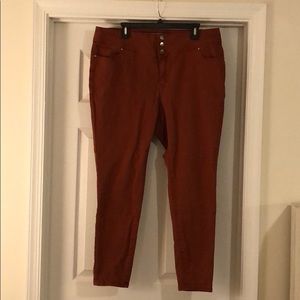 Lane Bryant Rust Highrise Jeggings